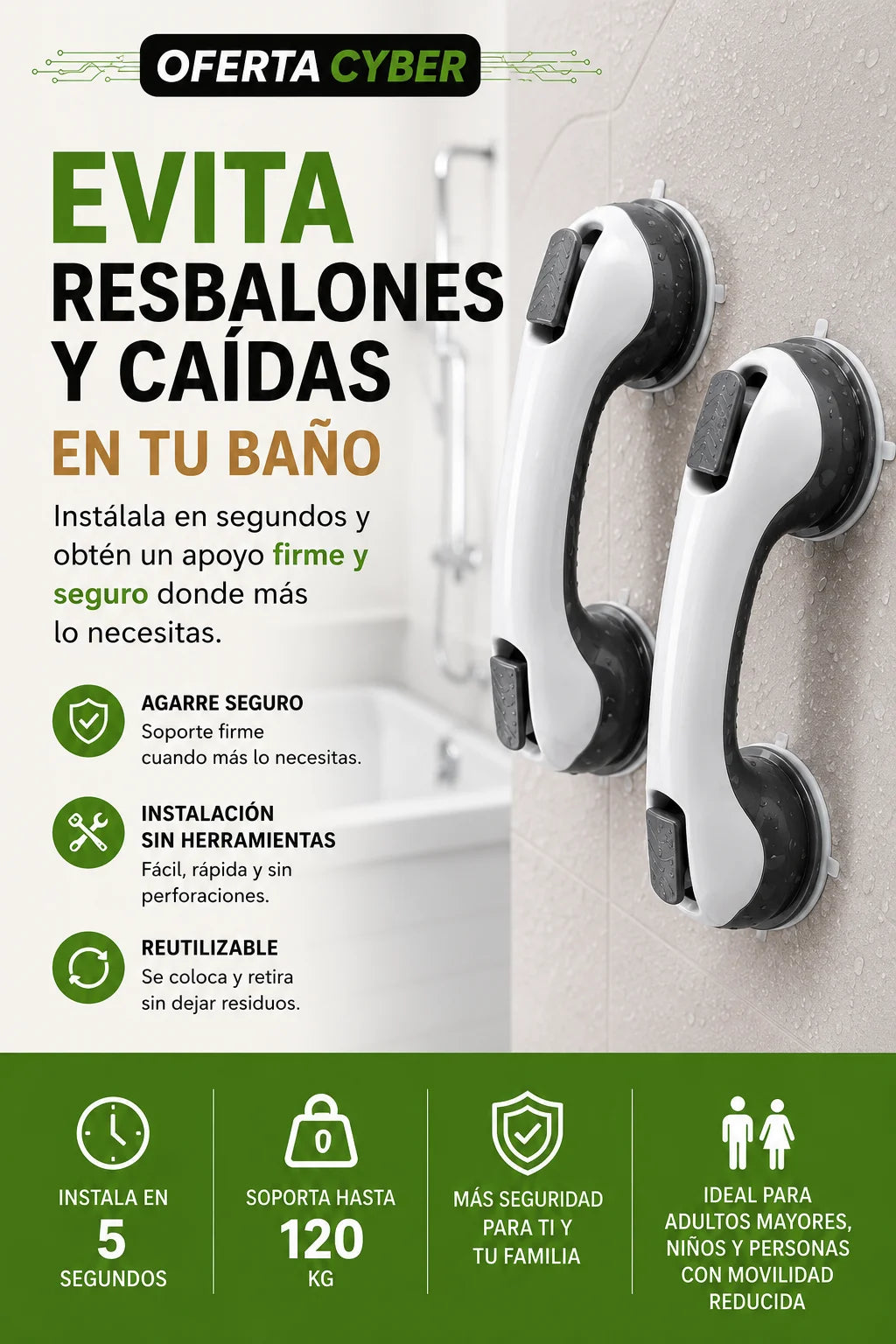 Pack 2 barras de seguridad anti caída