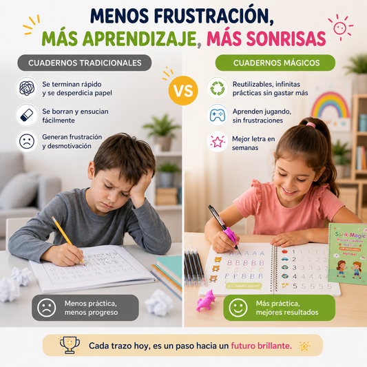 Set cuadernos mágicos caligrafía