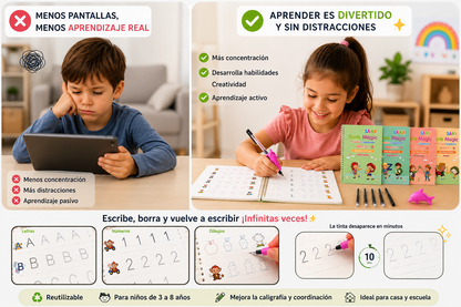Set cuadernos mágicos caligrafía