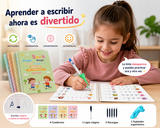 Set cuadernos mágicos caligrafía